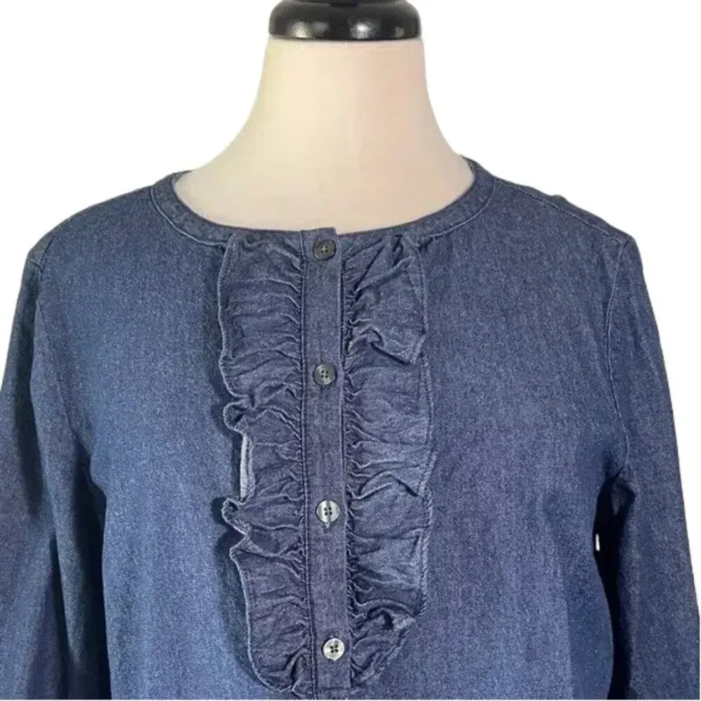 Draper James Blue Long Sleeve Dress- EUC